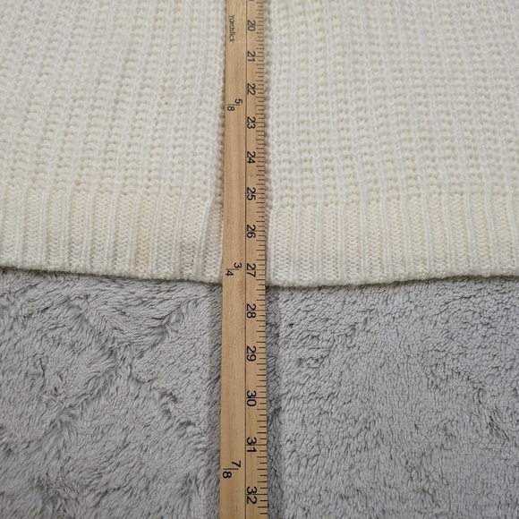 Anthropologie Pilcro Sweater Women's M White Devenne Pointelle Knitted Pullover  - Picture 4 of 8